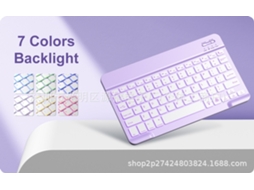 Capa Com Teclado Para Tablet Lurelia, Para I Pad 10ª E 11ª Geração, Retroiluminação Roxa Clara Com Independente (10,9 E 11", Teclado Bluetooth