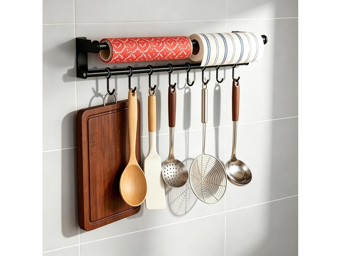 Barra Cozinha 60cm 8 Ganchos