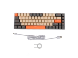 Aetheria teclado Mecânico 68 Teclas Rgb Backlit Usb C Fio Switch Azul Ergonômico Portátil Gaming para Wins