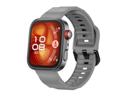 Bracelete Para Huawei Watch Fit 3 / Fit 4 / Fit 4 Pro - Silicone - Fivela Preta - Wave Cinza