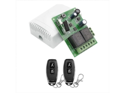 Módulo De Relé Sem Fio De 2 Canais Com Interruptor De Controle Remoto De 433 Mhz