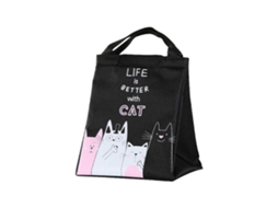 Bolsa de piquenique portátil Aquaforge com design de gato de desenho animado