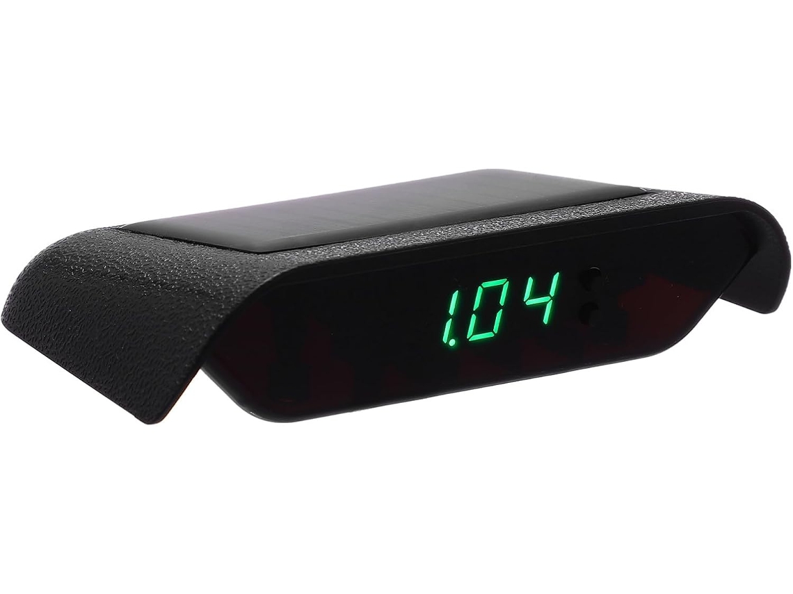 Relógio Solar Para Carro Com Visor Digital Led