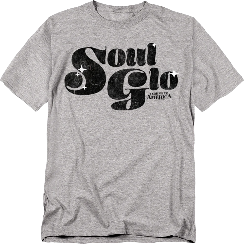 T-shirt Rockinstone Vintage Soul Glo Logo Coming To America(m)