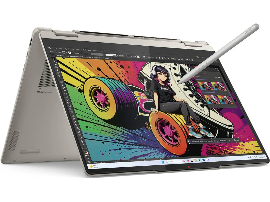 Portátil LENOVO Yoga 7 2-in-1 14AKP10 (14'' - AMD Ryzen AI 7 350 - RAM: 16 GB - 1 TB SSD - AMD Radeon 860M Graphics)