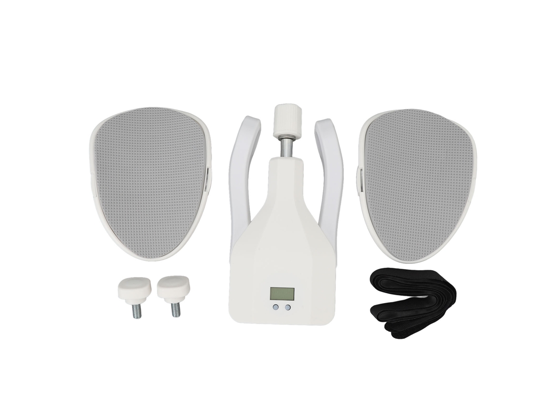 Treinador De Coxa Com Resistência Ajustável 10-35kg Contador Digital Equipamento De Exercício Para Força Interior Branco