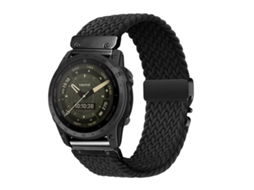 Bracelete para Garmin Nylon trançado com fivela de paraquedas liberação rápida preta XIAOMOYU (20mm)