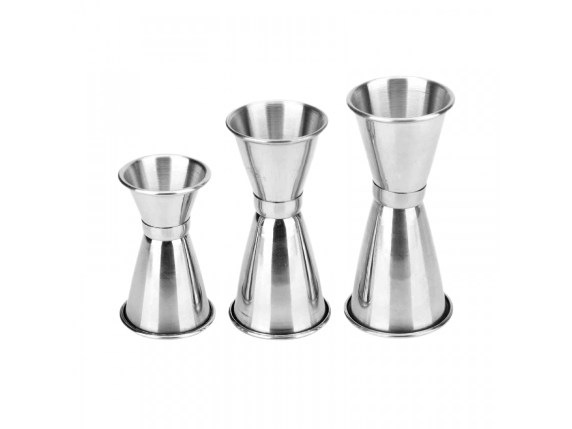 Copo Medidor De Vinho Em Aço Inoxidável, Com Duas Extremidades, Conjunto De 3 Peças Com Haste Medidora De Vinho E Misturador Especial.