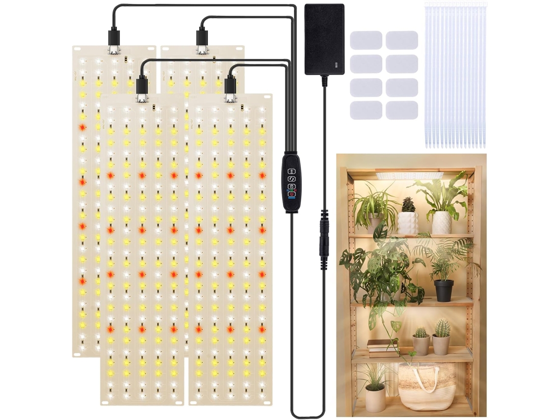 Lampada Led 540 Leds Espectro Completo para Plantas Interior com Timer e 10 Brilhos ZYBLSSBB