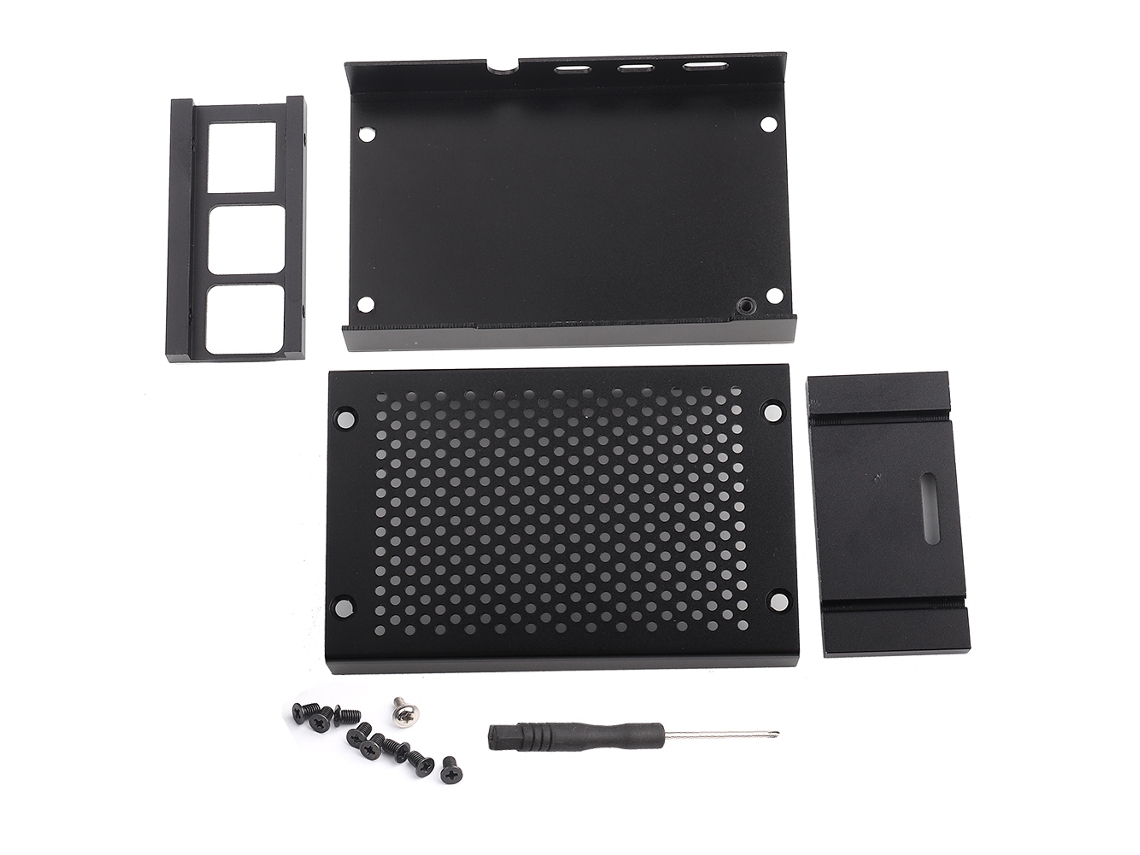 Caixa de alumínio liga para Raspberry Pi 4, resistente, leve, proteção de placa base S/MARCA