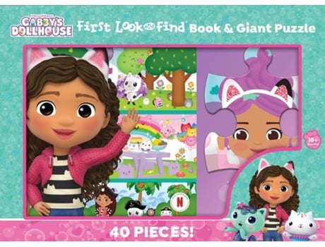 Livro Gabby First Look amp Find Book amp Giant Puzzle de PI Kids (Inglês)