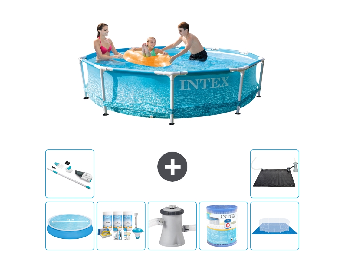Intex Piscina Com Estrutura Redonda - 305x76 Cm - 8-peças S31341