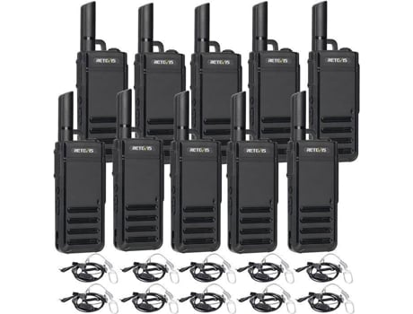 Rb639 Talkie Walkie Recarregável Pmr Usb C, Clonagem Profissional Sem Fio, Alarme De Emergência, Para Escola, Logística Retevis (10 Unidades)