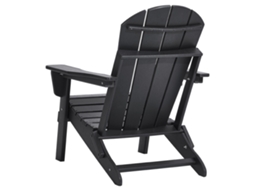 Cadeira Adirondack Succebuy De 2 Peças, Cadeira Dobrável De Plástico Para Fogueira, Resistente A Qualquer Clima, Preta