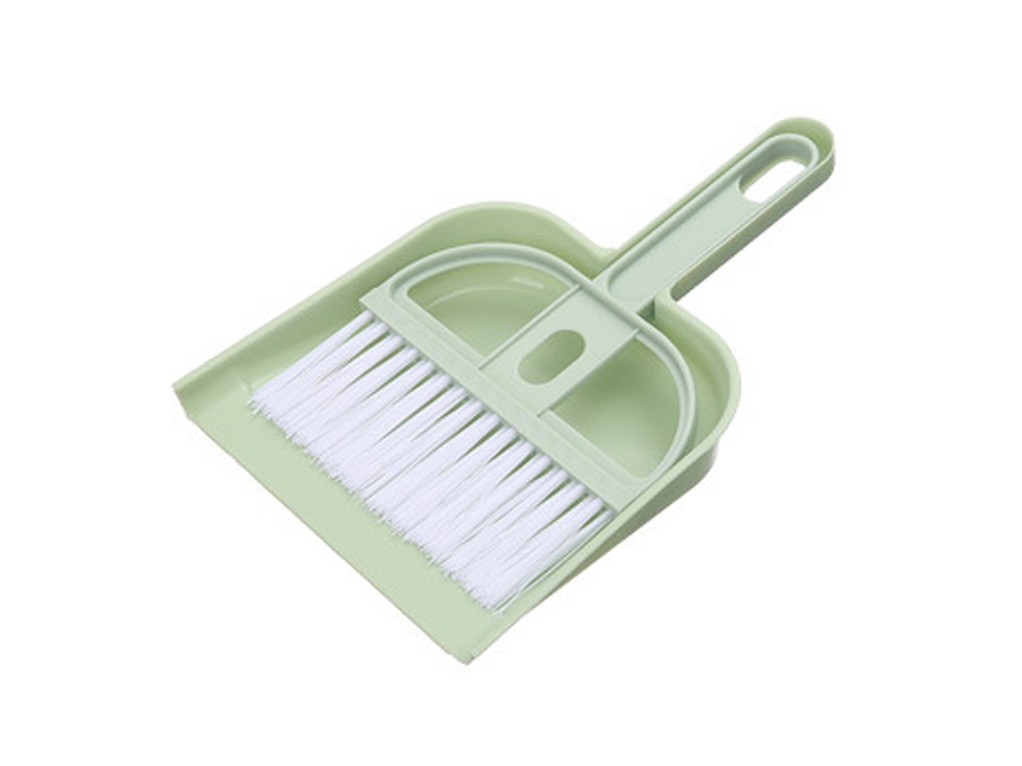 Baok-set De Vassoura E Raspador Mini Para Limpeza De Escritório Mesa Cor Verde Nórdico
