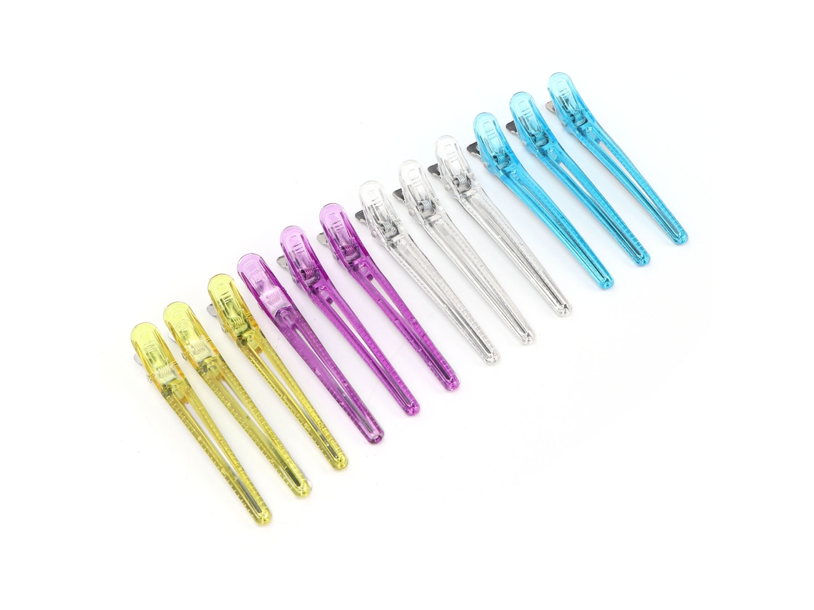 2026 12 Clips de Pelo Pico de Pato Portáteis Antideslizantes para Cabelo Grosso, Material Resistente e Durável, 4 Cores