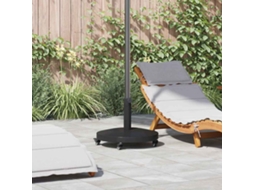 Vidaxl Base Para Chapéu De Sol 24.45 Kg Preto Redondo Ajustável