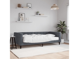 Vidaxl Sofá-cama Com Colchão 90x200 Cm Veludo Cinzento-escuro