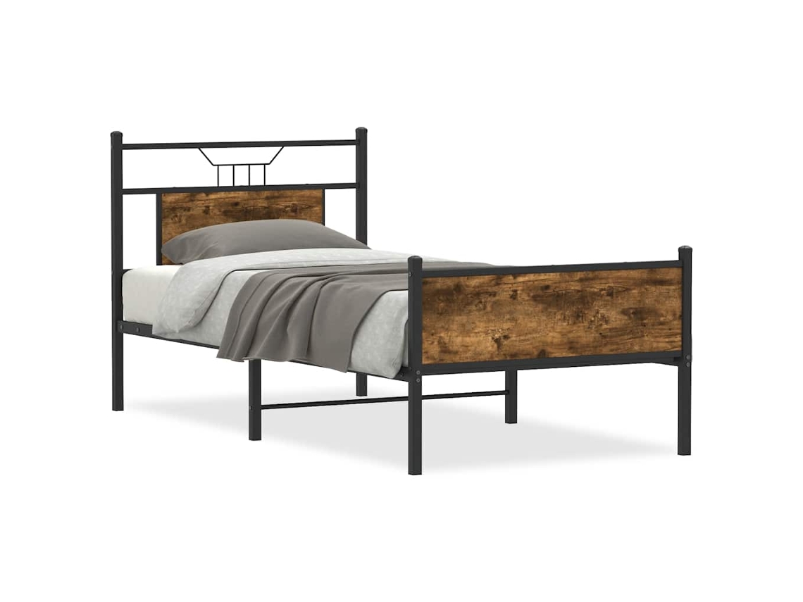 Estrutura de Cama Derivada de Madeira Carvalho Fumado MAISON EXCLUSIVE