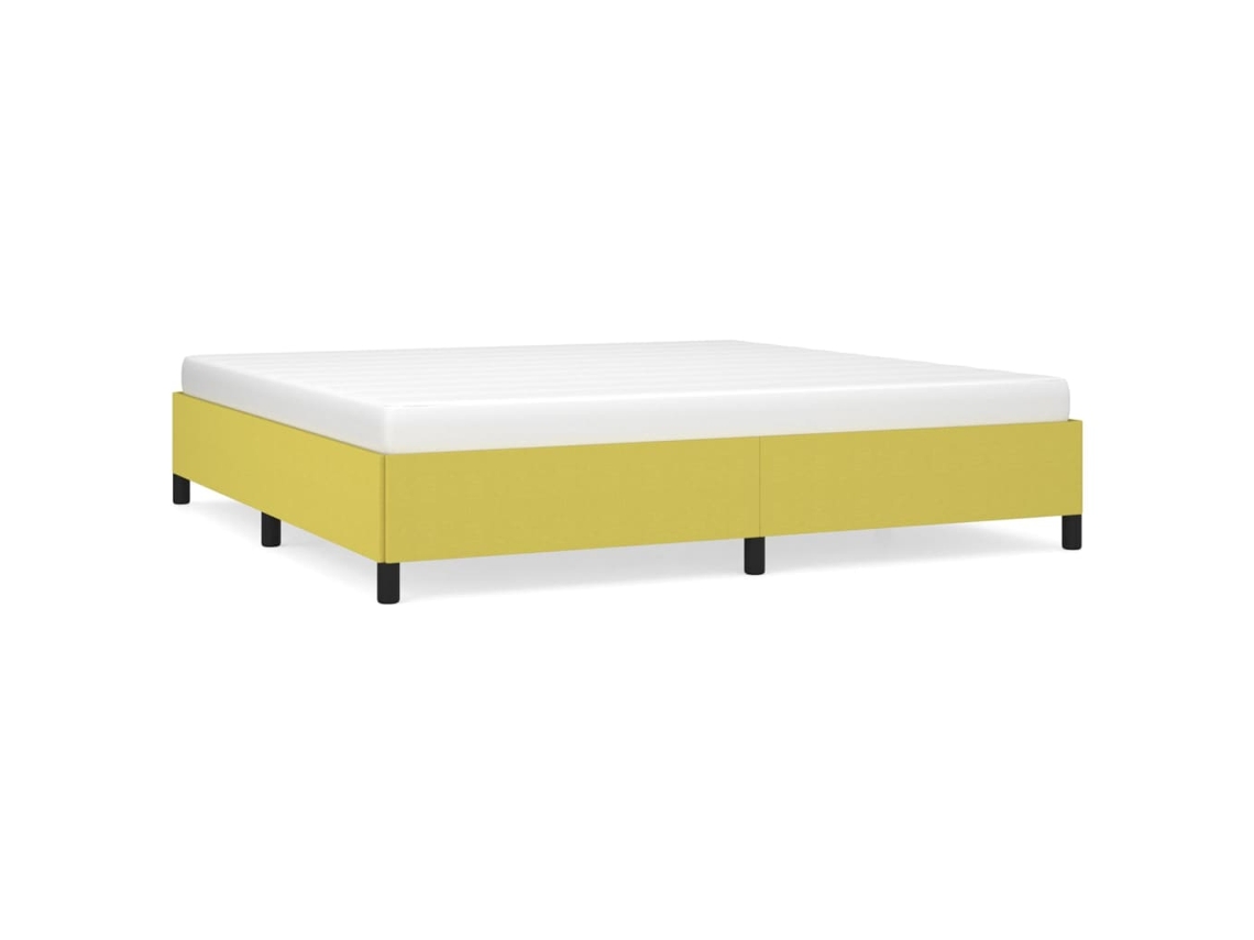 Estrutura de Cama Sem Colchão 200x200 Cm Tecido Verde MAISON EXCLUSIVE