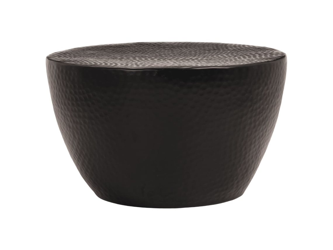 Mesa De Centromesa De Apoiomesa De Café Em Alumínio Martelado Ø 50x30 Cm Preto Wsd33546 Lovely Home
