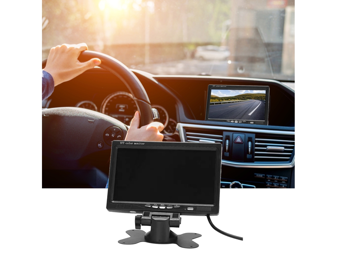 Monitor De Carro 7 Polegadas Hd Com Câmera De Ré