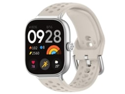 Bracelete para Redmi Watch 6 / 5 / 4 XIAOMOYU em Silicone Esportivo com Fivela Prateada Starlight