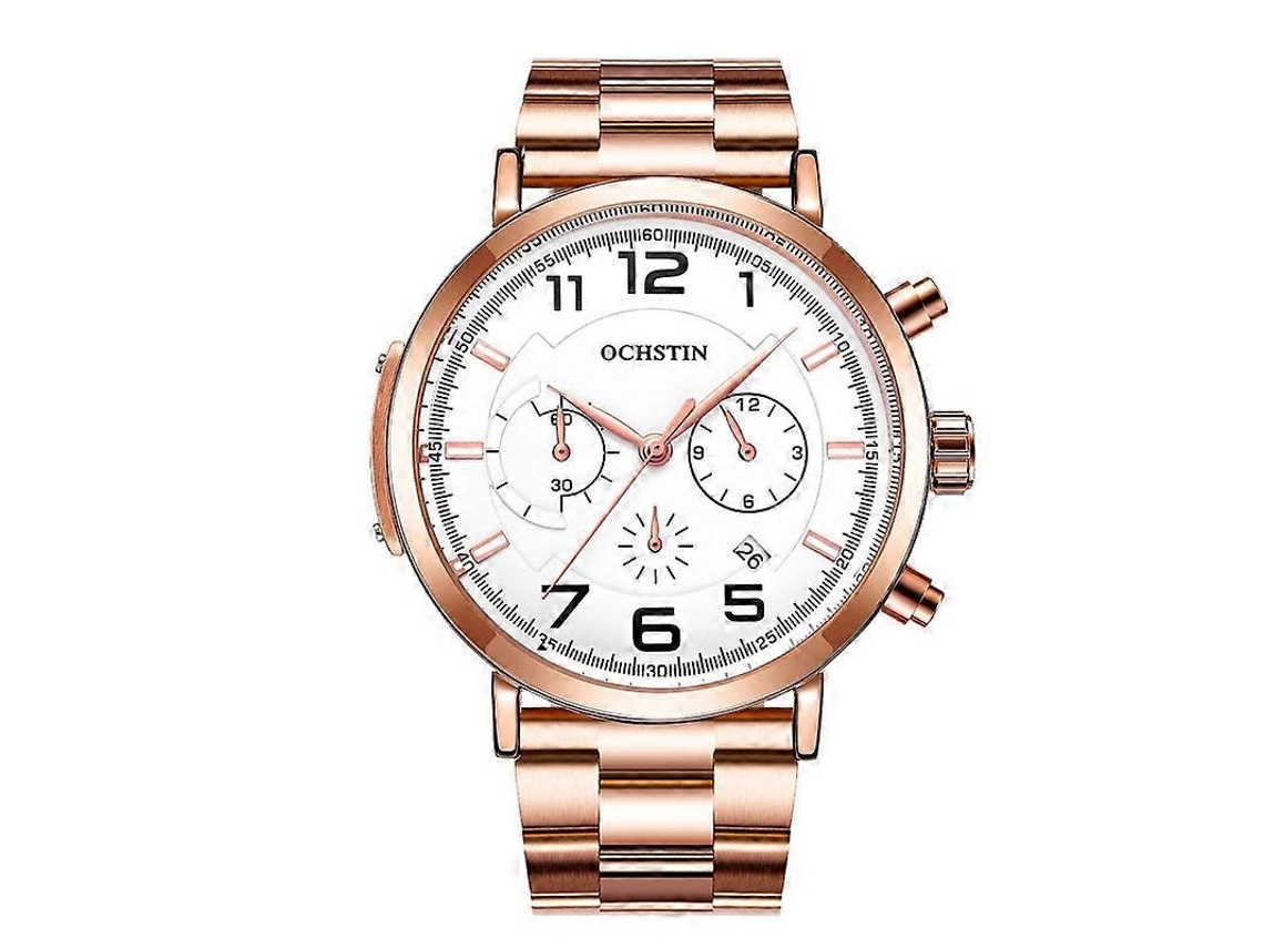 Relógio De Quartzo Multifuncional Masculino Ochstin 7243 Com Pulseira De Aço.