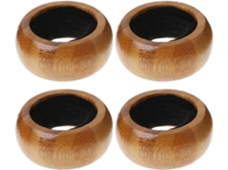 Anéis De Bambu E Madeira Para Coletar Gotas De Vinho, Conjunto De 4, Para Uso Diário.