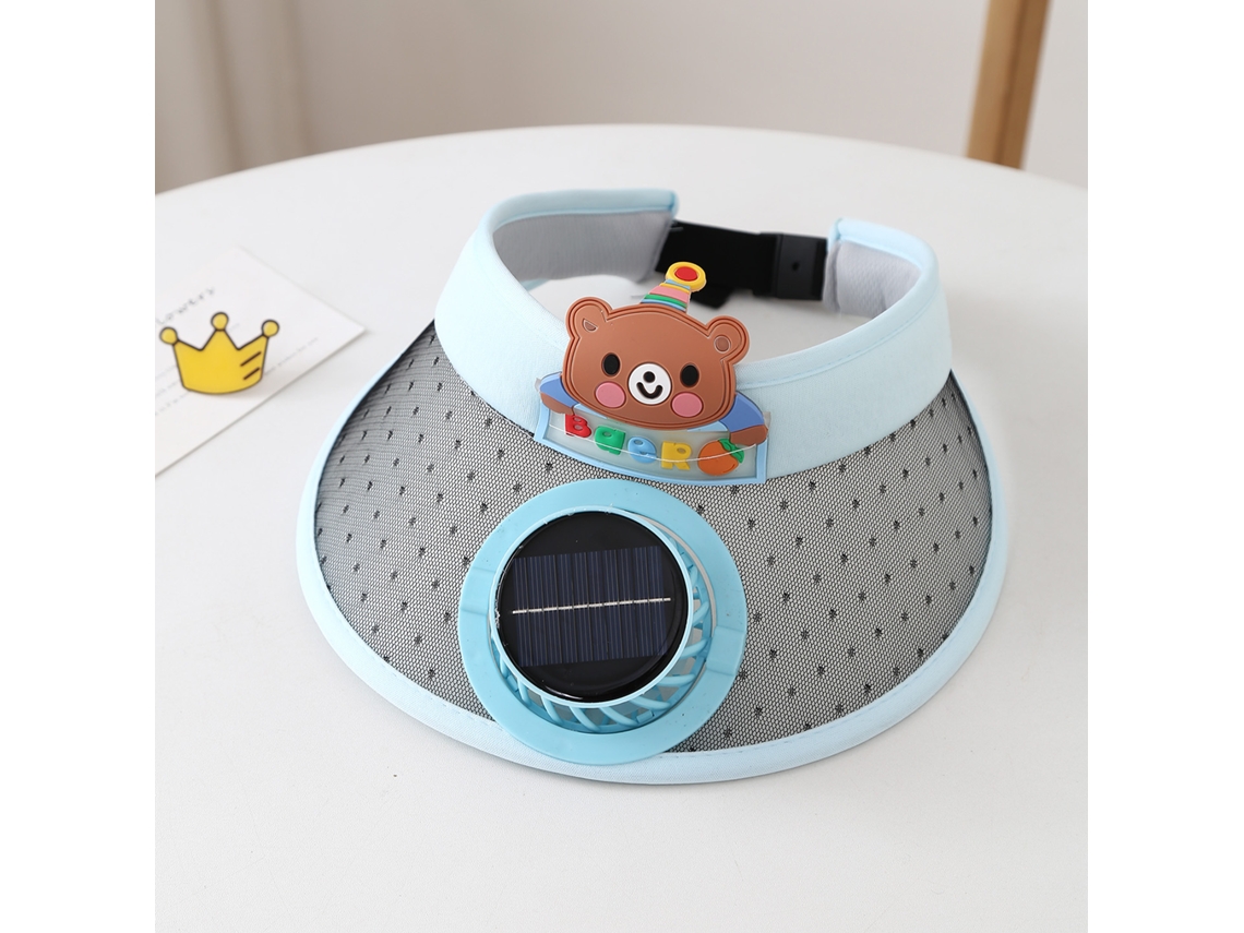 Chapéu com Ventilador Solar MDUG (blue Bear)