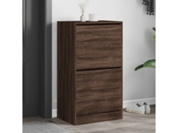 Vidaxl Sapateira 2 Gavetas Articuladas 60x42x108cm Carvalho Castanho