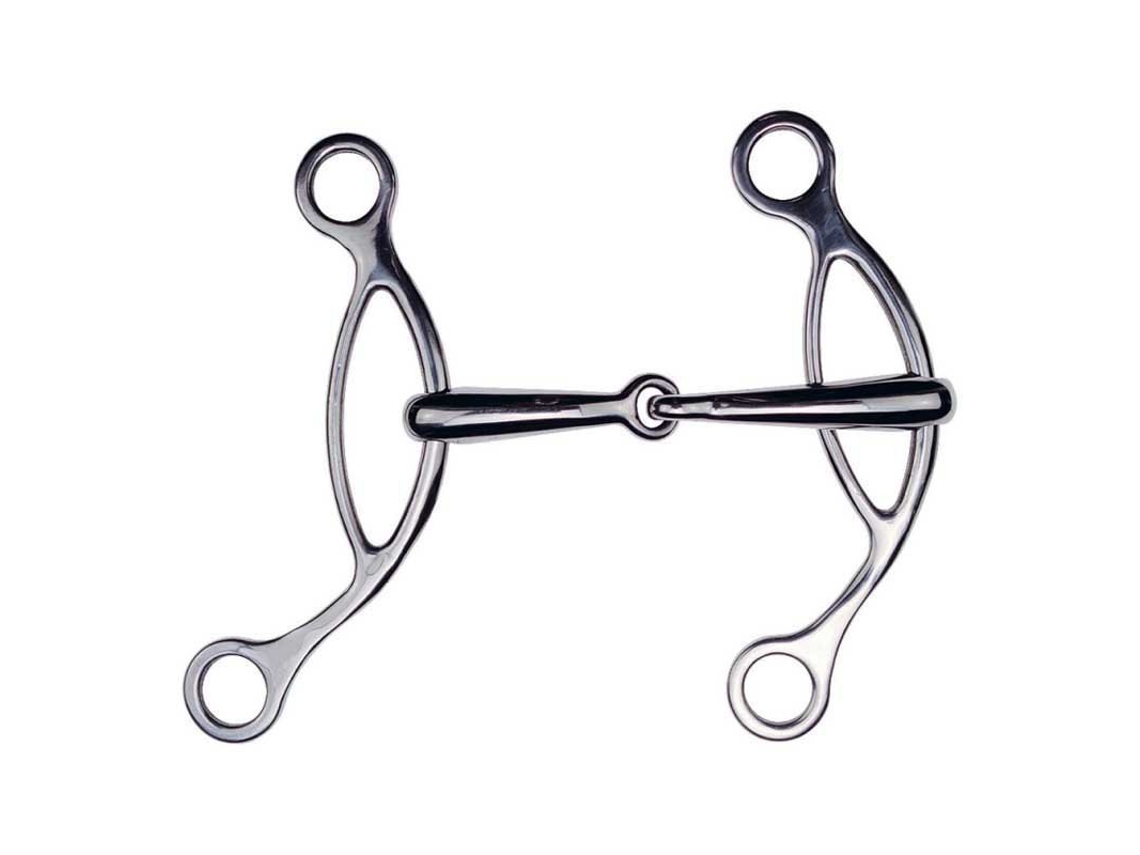 Bit Americano com Bocal Grosso Brisé Prateado 135 Mmfeeling