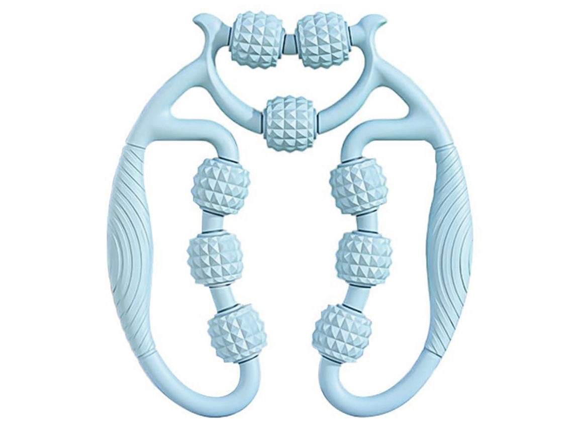 Massageador circular relaxante para pernas com 9 rodas, músculos profundos e braços. - aquaforge