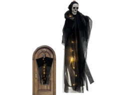 Enfeite de Halloween Fantasma Esqueleto: Caveira Fantasma com Luzes Decoração Assustadora para Árvore e Área Externa CHABERLU