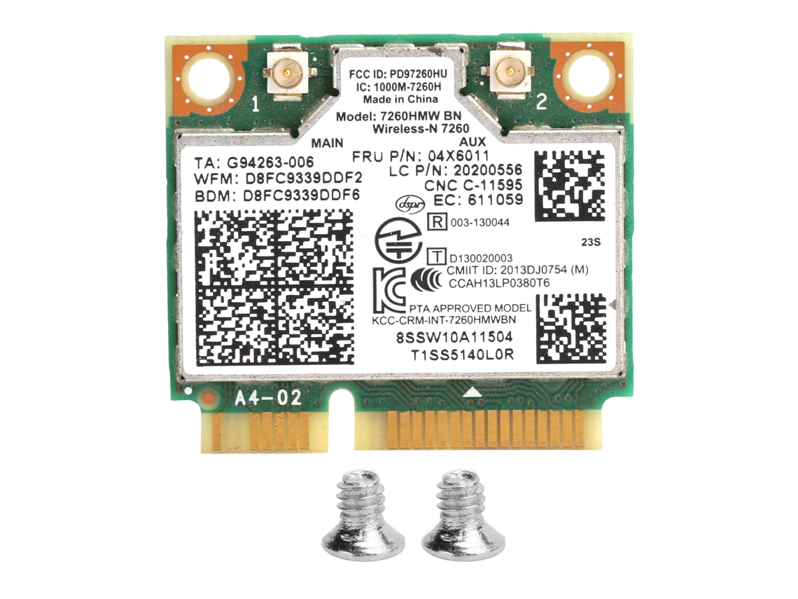 Placa sem fio Mini PCIe Golden Light (WiFi, Bluetooth 4.0)