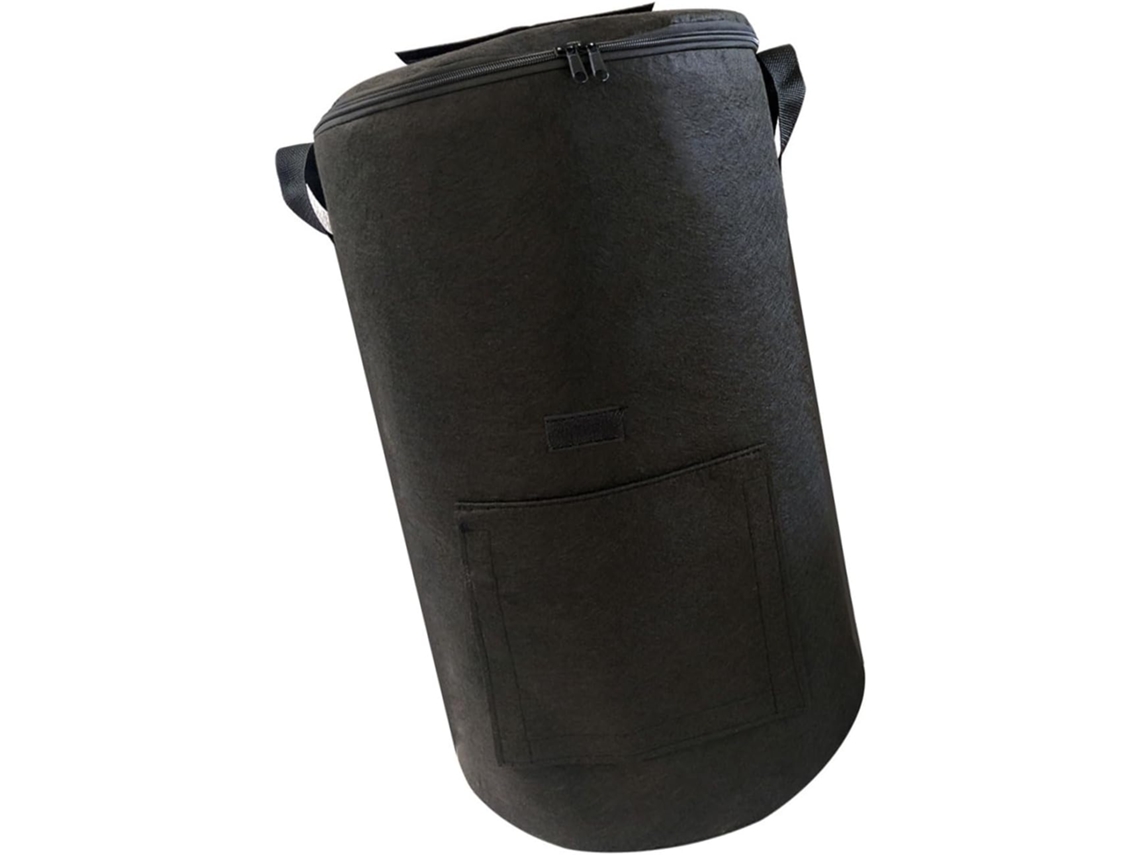 Saco Grande Preto Para Resíduos De Jardim Com Pontos Acesso Ao Solo,