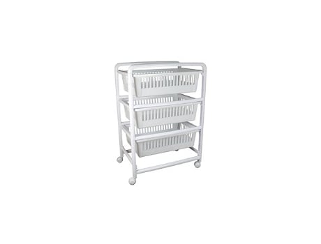 Prateleira De Plástico Para Vegetais Com 4 Gavetas E Rodas 410030 Cuncial