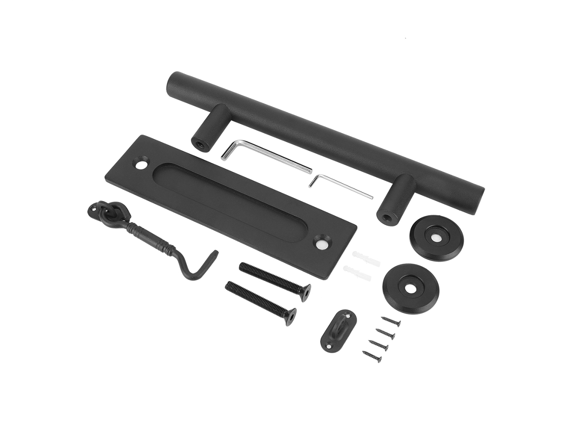 Laxiscreed Puxador Redondo Para Porta De Celeiro Com Cadeado – Ideal Para Quartos E Banheiros
