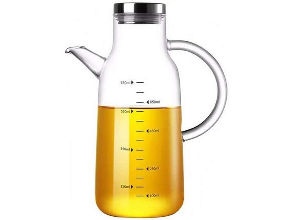 Dispensador De Óleo Xiaoshenlu De Vidro Borossilicato, 750ml, Antiderramamento, Hermético, Alça Ergonômica