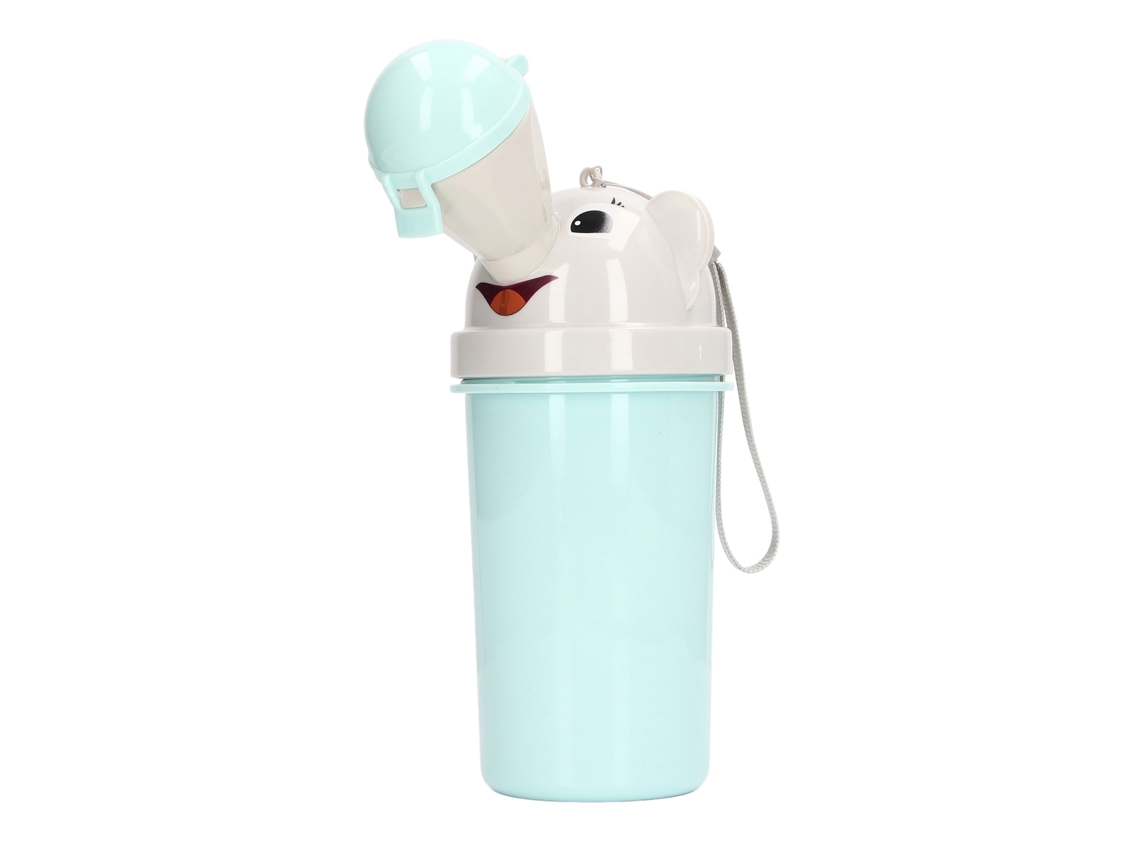 Mali urinol Portátil para Bebês 600ml Reutilizável Design Acordeão Leve Azul Claro