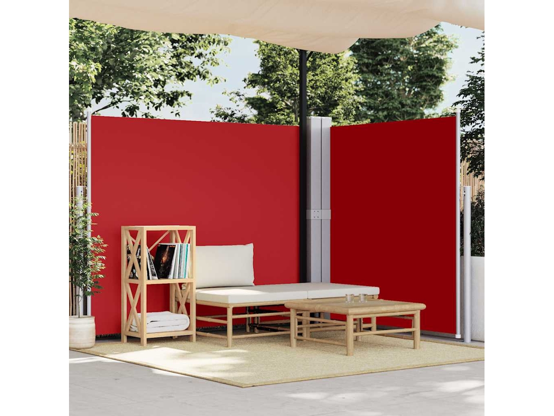 Vidaxl Toldo Lateral Retrátil 180x600 Cm Vermelho