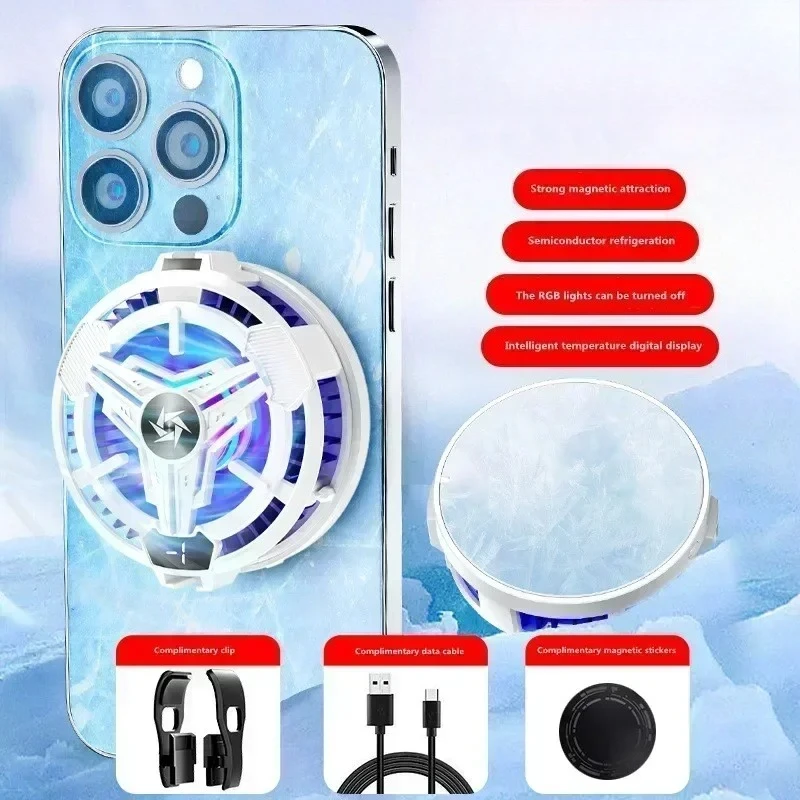 Dissipador De Calor Semicondutor Para Celular (branco) Com Iluminação Rgb