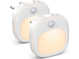 Luz Noturna Led Sensor 2 Uts, 3 Cores, Ajustável, Escada ZYBLSSBB
