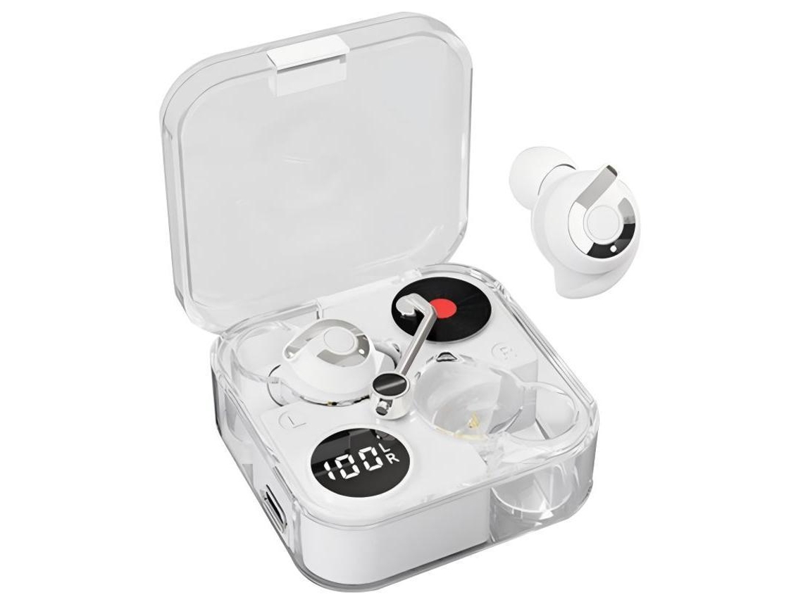 Auriculares Intra-auriculares Sem Fios Bluetooth 5.3 - Compatíveis Com Iphone E Android, Conectividade Estável - Branco
