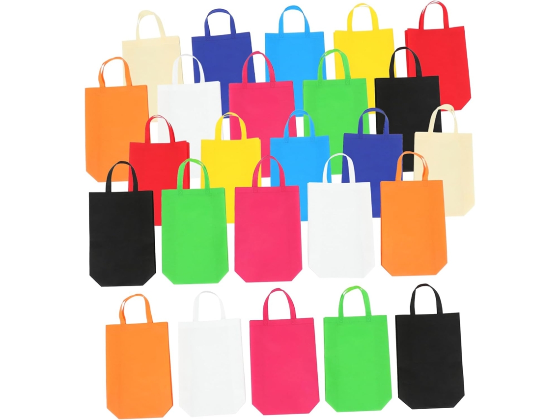 30 Sacolas Reutilizáveis De Tecido Não Tecido Com Alças, Estampas De Frutas, Dobráveis E Fáceis De Transportar