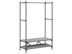 Clothes Rack, Clothes Racks Vidaxl Cinzeto Madeira Processada (n/a)