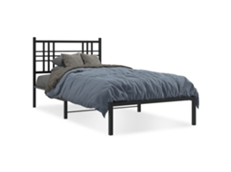 Bed Frame, Bed Frames Vidaxl Preto Aço (100 X 200 Cm)
