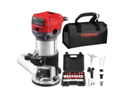 Aparador Eléctrico 710 W 13000-33000 Rpm Com Tampa Contra Poeira, Aparador De Madeira Com 15 Brocas De Roteador Haste De 1/4 ", 6 Velocidades