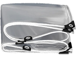 Thickened Plastic Transparent Tarp, Transparent Tarpaulin With Grommets Reinforced Edges, Pvc Vinyl Clear Tarp Heavy