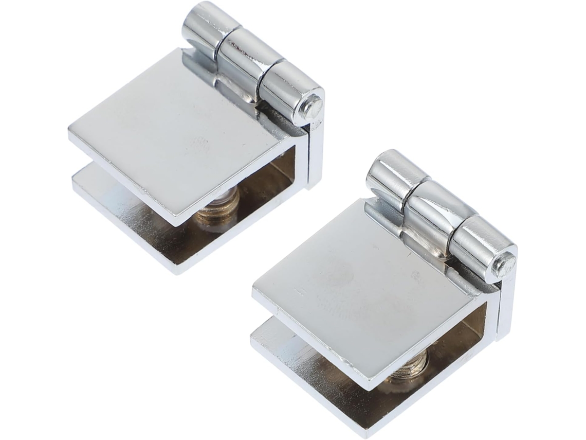 Conjunto De 2 Dobradiças Para Portas Armário Vidro Em Liga Zinco Com